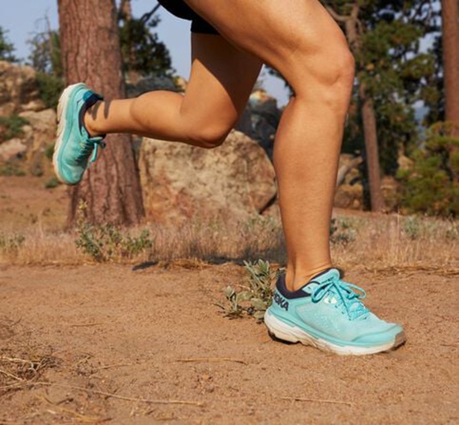 Hoka Australia One One Challenger ATR 6 - Womens Trail Shoes Blue/White - ZAKUO-1745